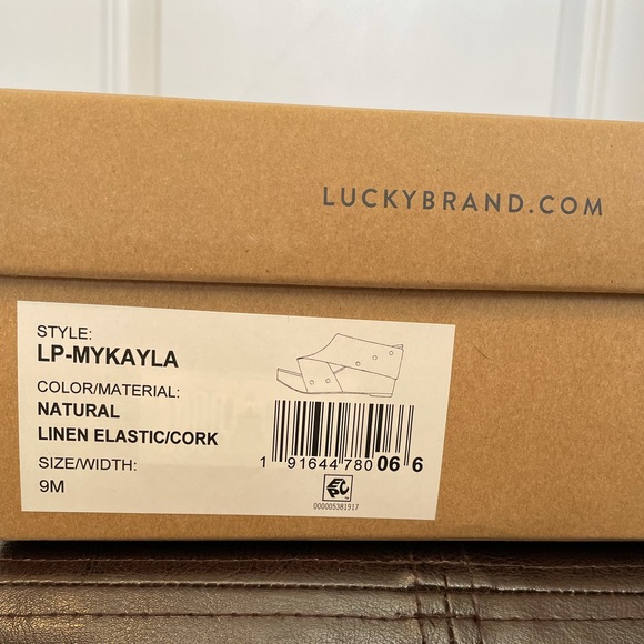 Lucky Brand Women’s Natural Linen Elastic Cork shoes - Picture 5 of 5